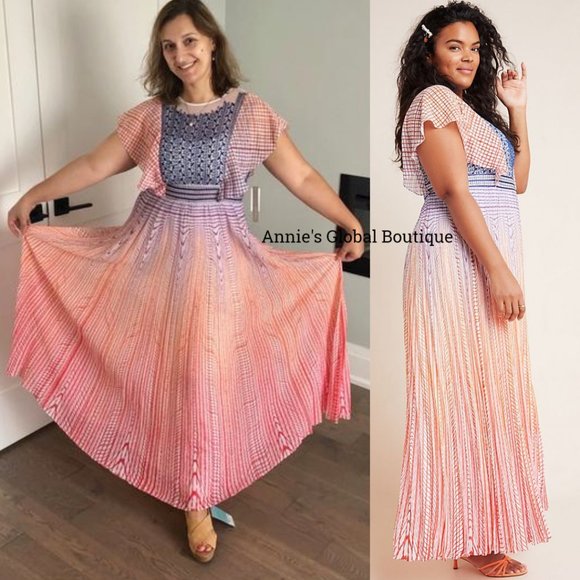 NWT ANTHROPOLOGIE Geisha Designs Savita Maxi Dress - Picture 3 of 16